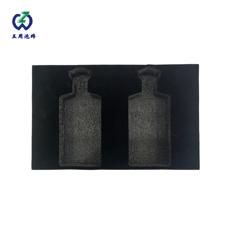 雙瓶位黑色植絨珍珠棉內(nèi)襯：酒類禮盒的高端防護與質(zhì)感升級