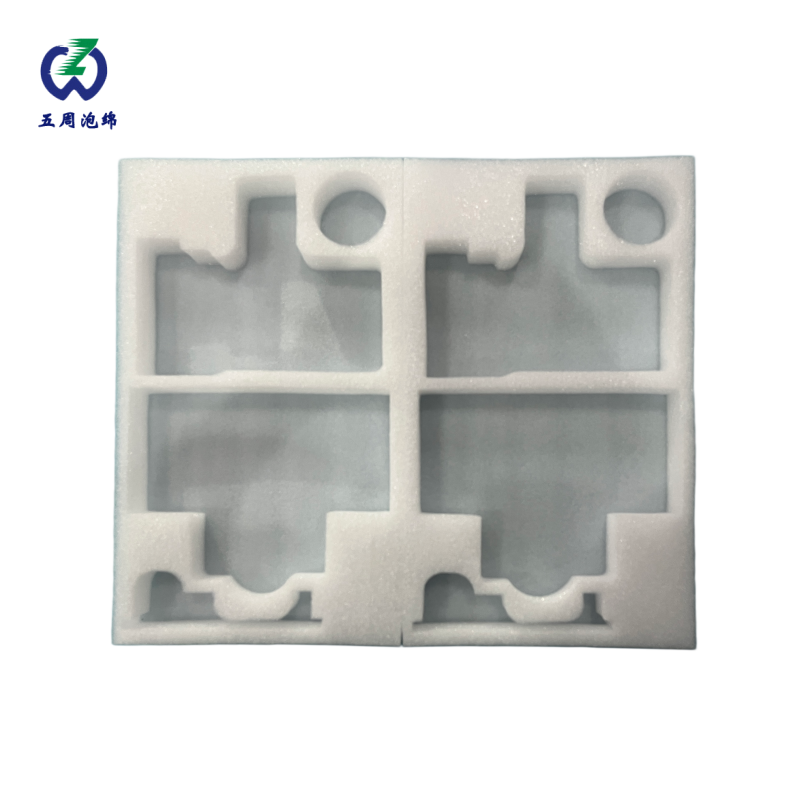 對稱雙組異形珍珠棉內(nèi)襯，成對產(chǎn)品的鏡像防護(hù)方案